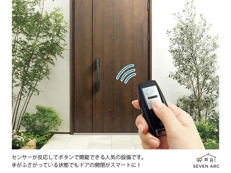 スマートキーでドアの開錠がボタンひとつでできます