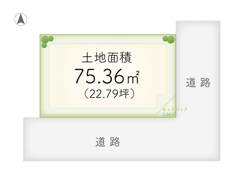 兵庫県尼崎市南初島町　建築条件付き土地の区割り図