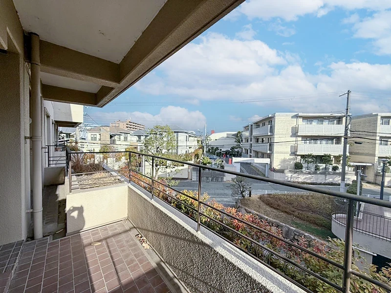 夙川城山パークハイム（3LDK）中古マンションのバルコニー