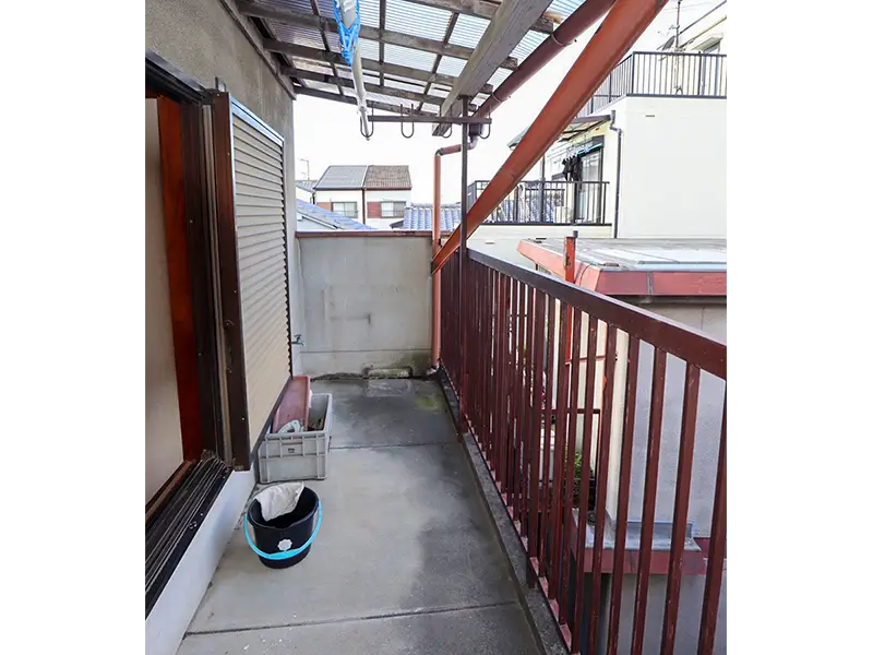 旭区清水２丁目の中古一戸建てのバルコニー
