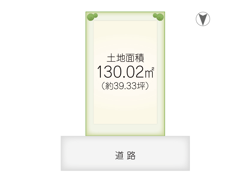大阪府阪南市箱作　建築条件付き売り土地の区割り図
