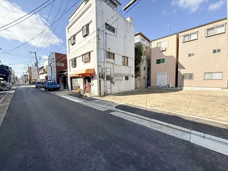 大阪市東成区深江南２丁目建築条件付き土地の現地