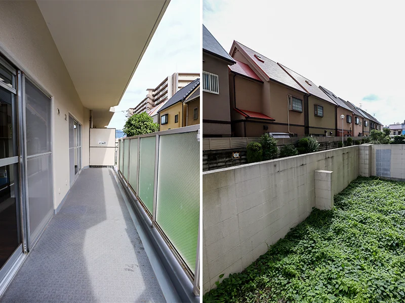 鴻池日光ハイツ（4LDK）中古マンションのバルコニー