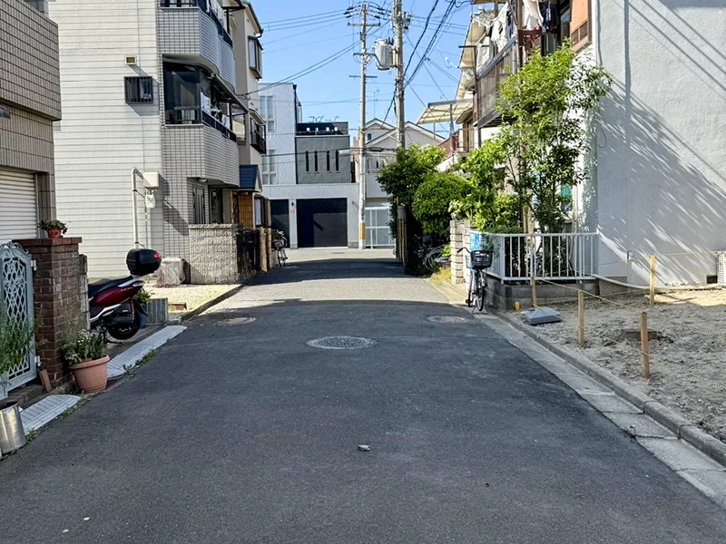 東大阪市鷹殿町建築条件付き土地の現地