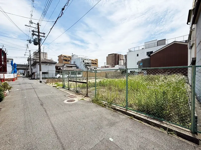 東大阪市荒川３丁目（残１区画）建築条件付き土地の現地