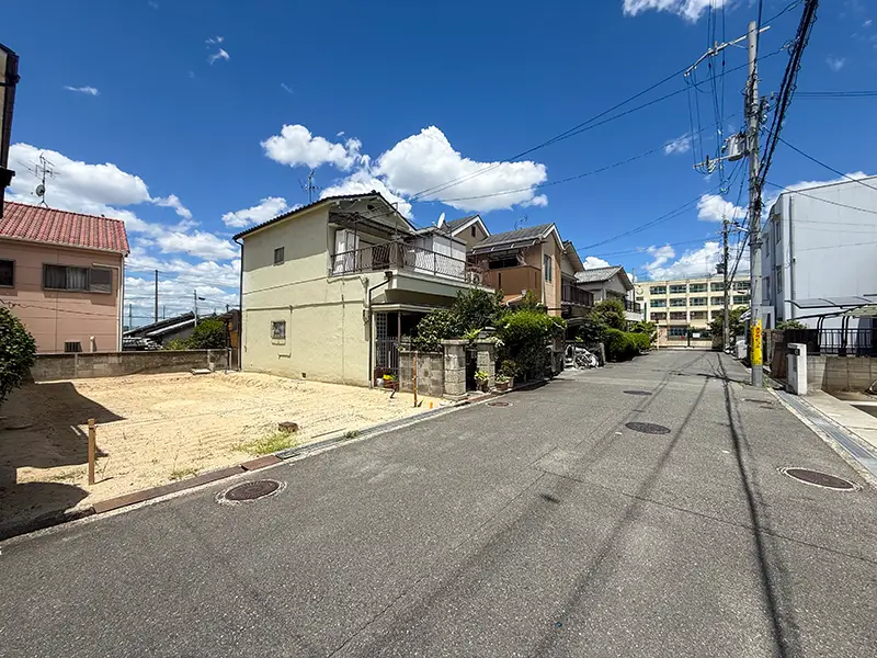 東大阪市河内町建築条件無し土地の現地