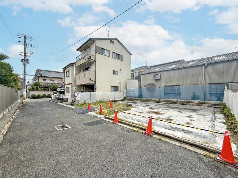 東大阪市寿町３丁目建築条件付き土地の現地