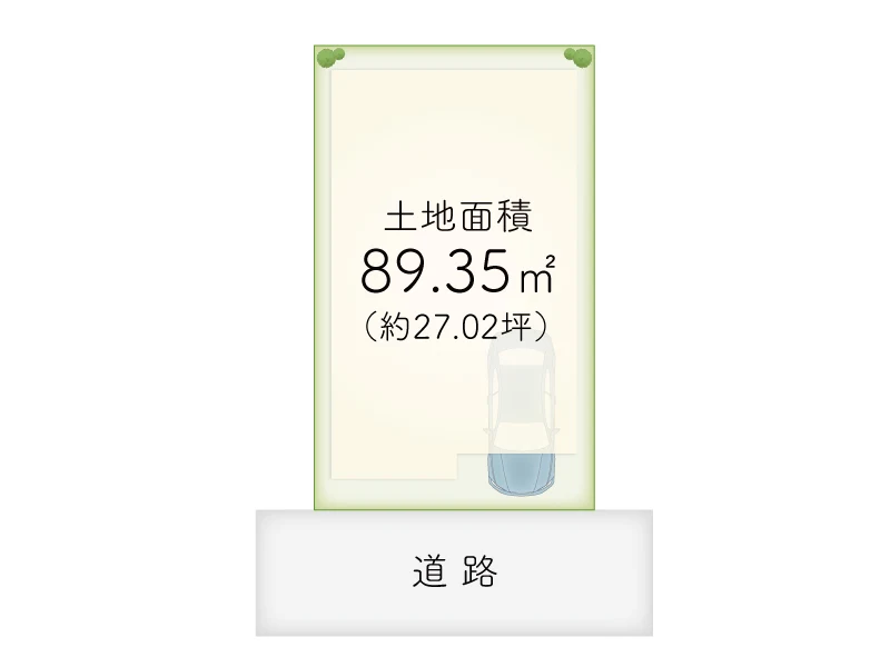 東大阪市西石切町３丁目　建築条件付き売り土地の区画図