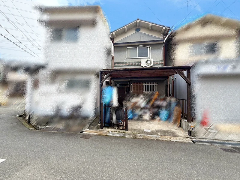 大阪市東住吉区矢田７丁目　建築条件付き売り土地の現地