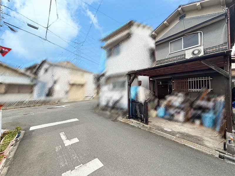 大阪市東住吉区矢田７丁目建築条件付き土地の現地