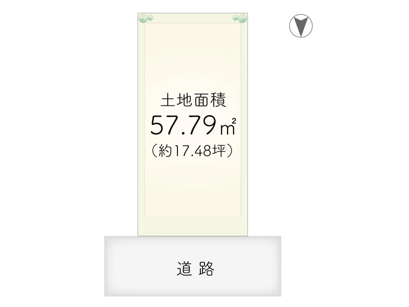 大阪市東住吉区矢田７丁目　建築条件付き売り土地の区割り図