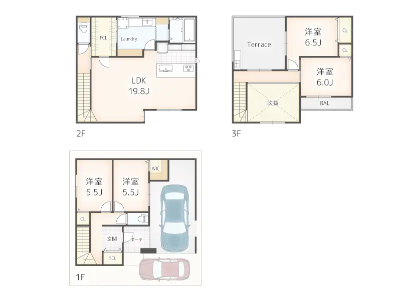 港区池島２丁目建築条件付き土地の建築プラン例