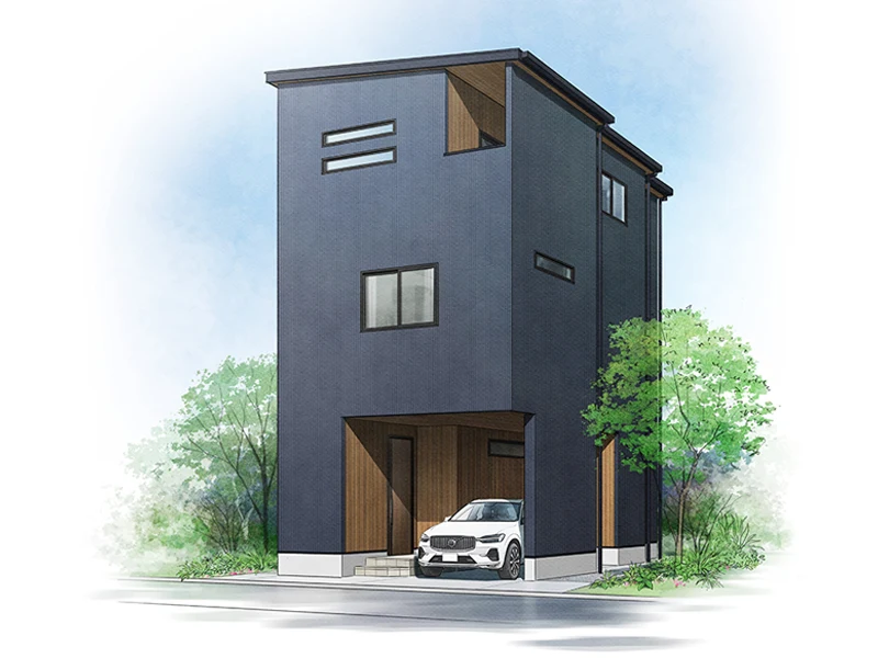 大阪市港区八幡屋３丁目　新築一戸建て住宅の外観イメージ図