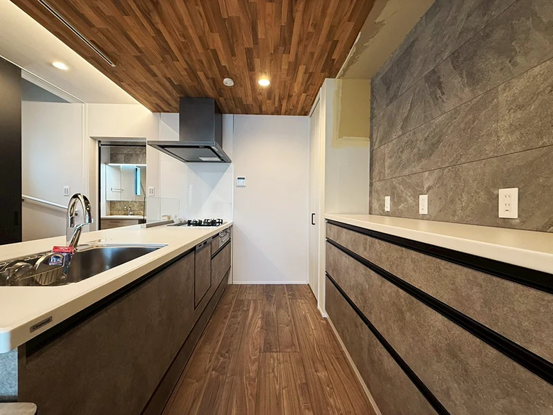 大阪市港区八幡屋3丁目の新築一戸建てのキッチン