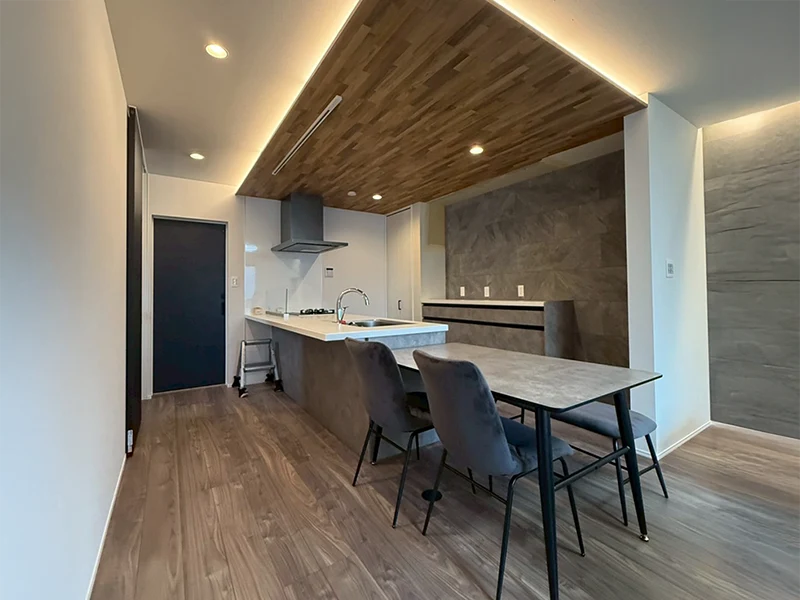 大阪市港区八幡屋3丁目の新築一戸建てのリビングダイニング