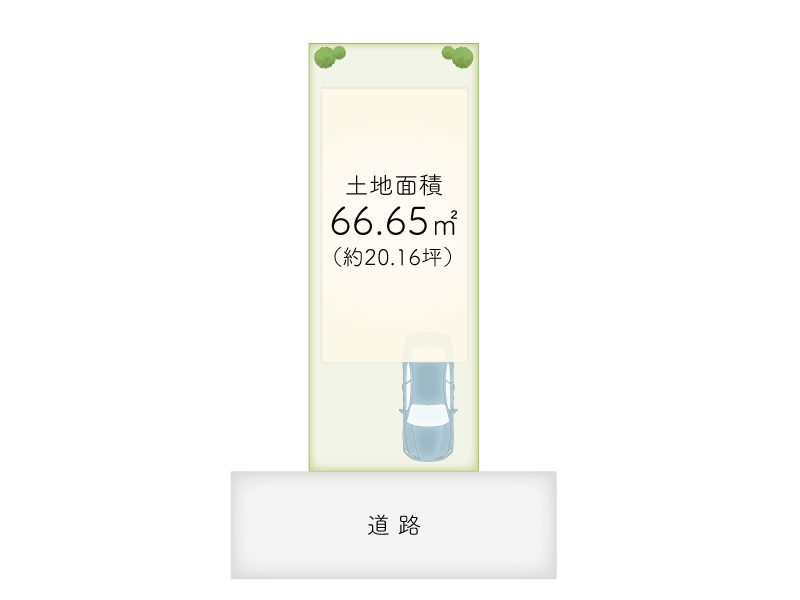 大阪府寝屋川市黒原橘町　建築条件付き売り土地の区画図
