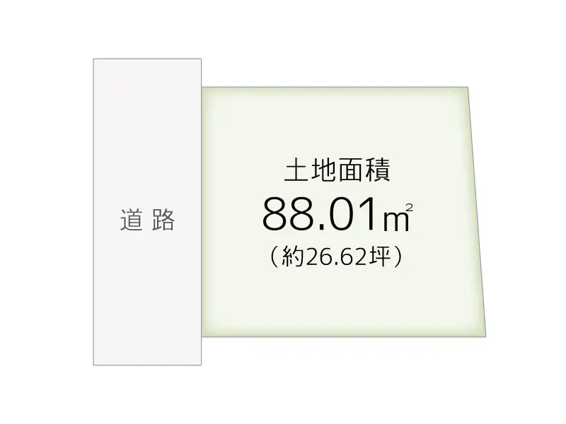 高槻市上本町（全１区画）建築条件無し売り土地の区画図