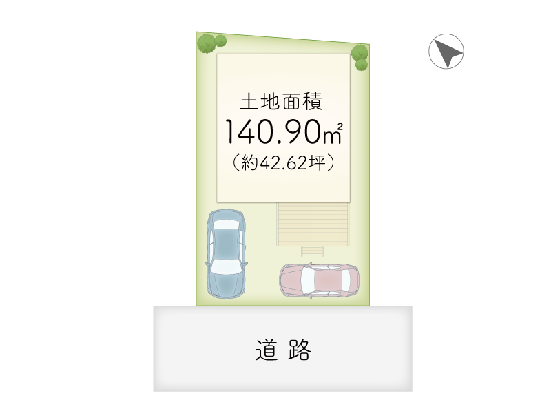 兵庫県西脇市黒田庄町岡 売主直売の売り土地の土地図