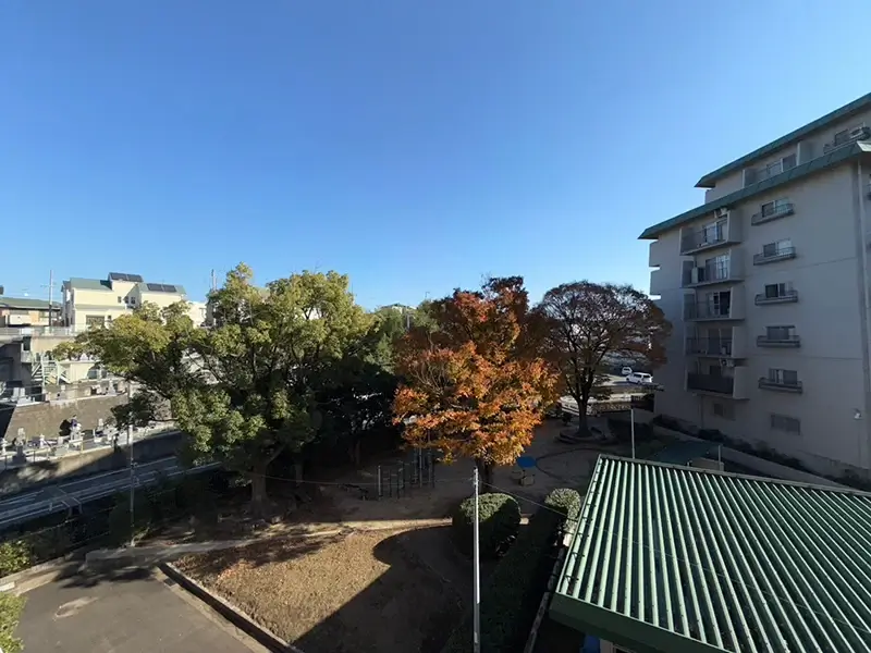 南海狭山コーポ2号棟411号室（3LDK）のバルコニー