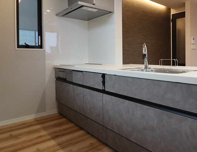 リフォームしたキッチンの写真