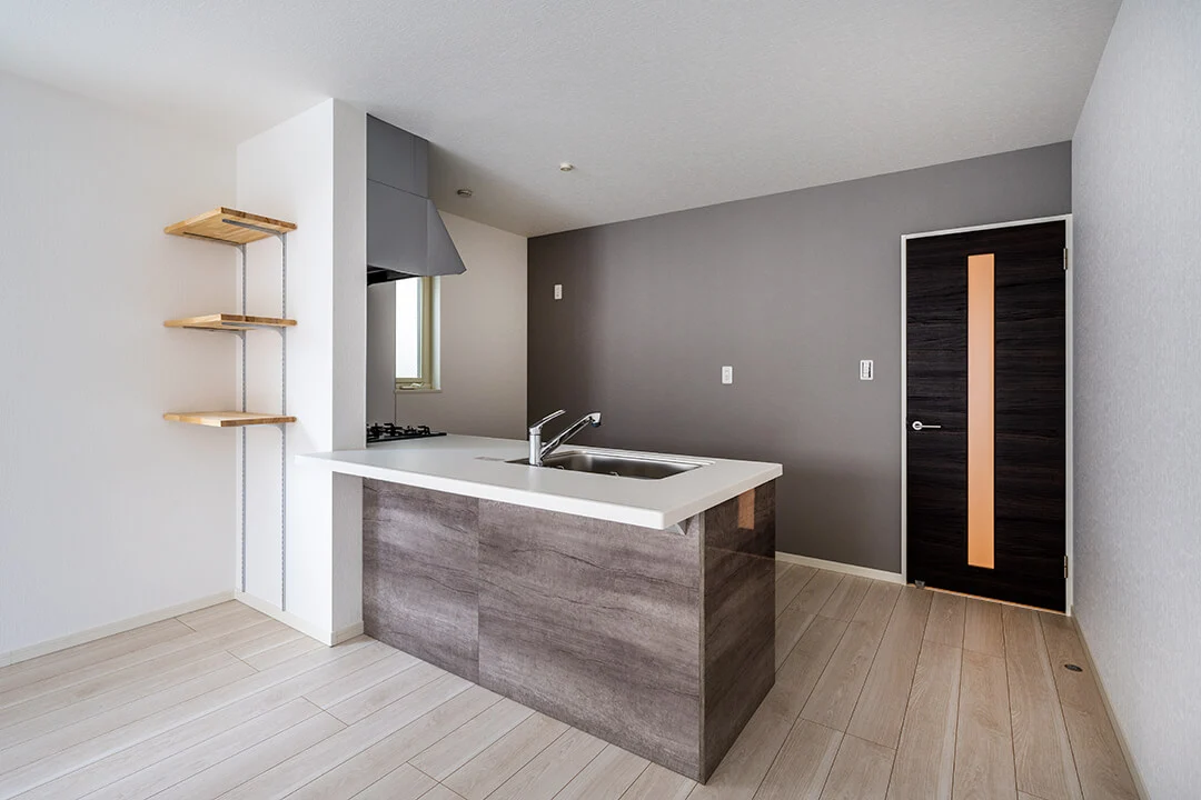 7ARC（セブンアーク）の施工実績｜大阪市此花区に建てた注文住宅のキッチン