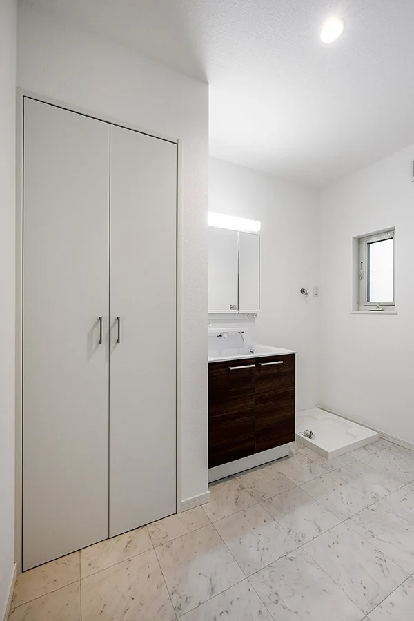 7ARC（セブンアーク）の施工実績｜大阪市此花区に建てた注文住宅の洗面台