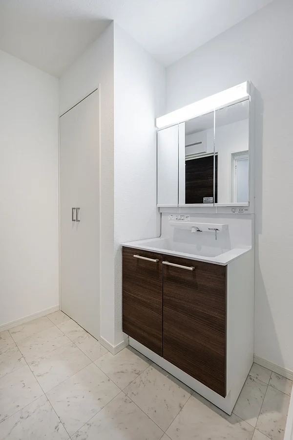 7ARC（セブンアーク）の施工実績｜大阪市此花区に建てた注文住宅の洗面台