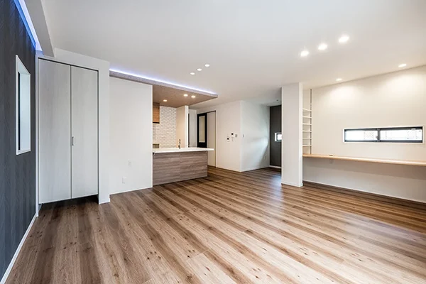 7ARC（セブンアーク）の施工実績｜大阪府豊中市に建てた注文住宅のリビングダイニング