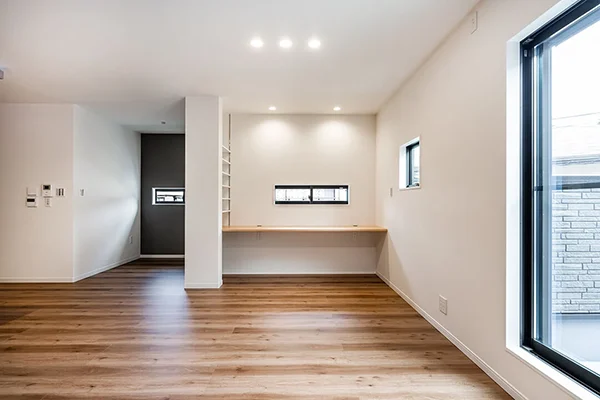 7ARC（セブンアーク）の施工実績｜大阪府豊中市に建てた注文住宅のリビングダイニング