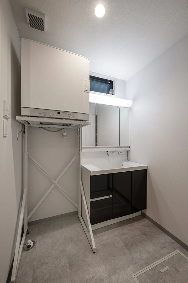 7ARC（セブンアーク）の施工実績｜大阪市東淀川区に建てた注文住宅の洗面室