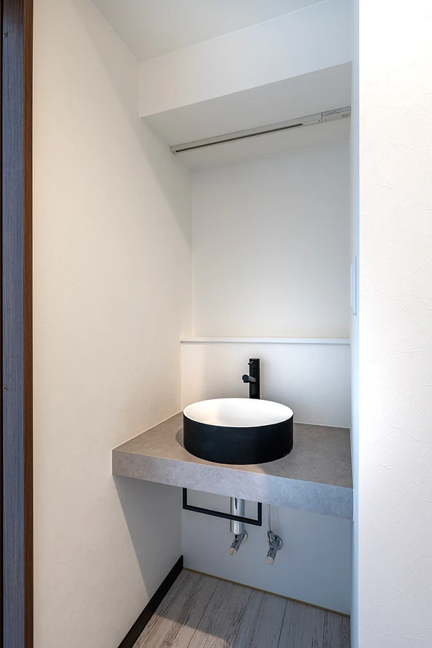 7ARC（セブンアーク）の施工実績｜大阪府守口市に建てた注文住宅の手洗い場