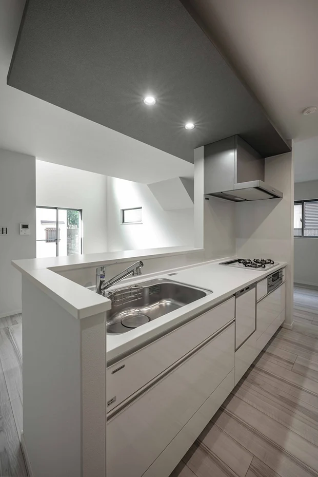 7ARC（セブンアーク）の施工実績｜大阪市住吉区に建てた注文住宅のキッチン