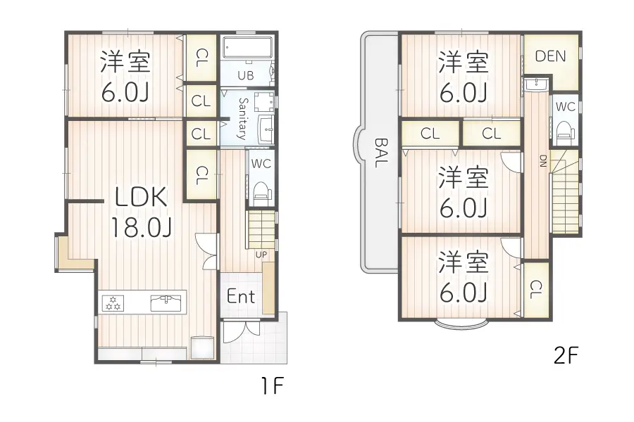 7ARC（セブンアーク）の施工実績｜大阪狭山市のリフォームした中古一戸建てのフロアープラン図