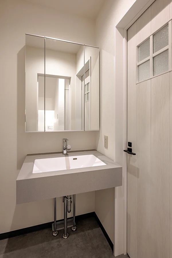 7ARC（セブンアーク）の施工実績｜大阪市東住吉区に建てた注文住宅の洗面室