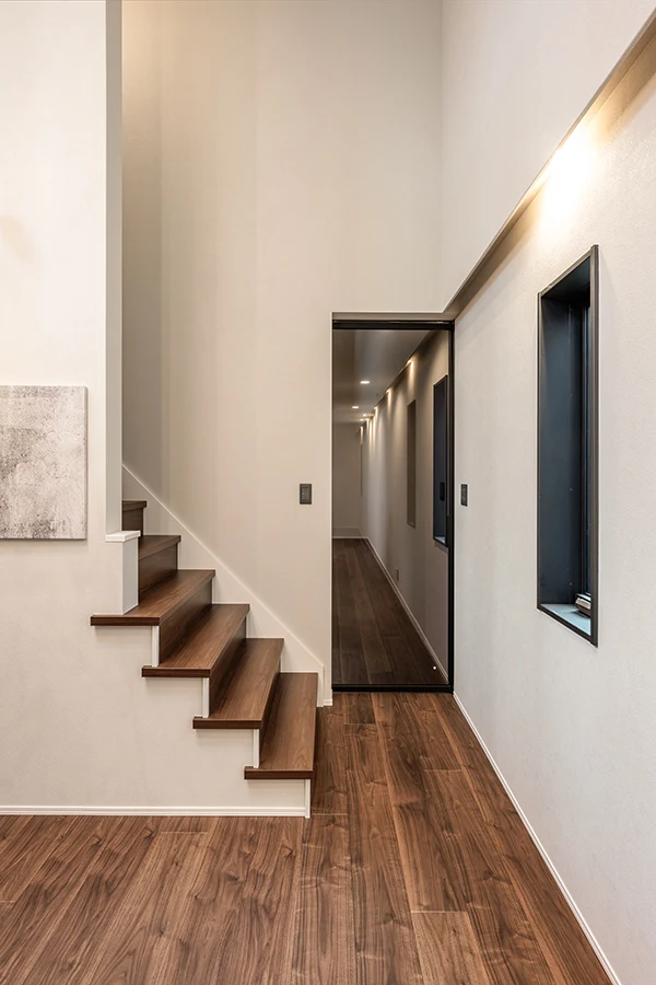 7ARC（セブンアーク）の施工実績｜大阪市大正区に建てた注文住宅の廊下