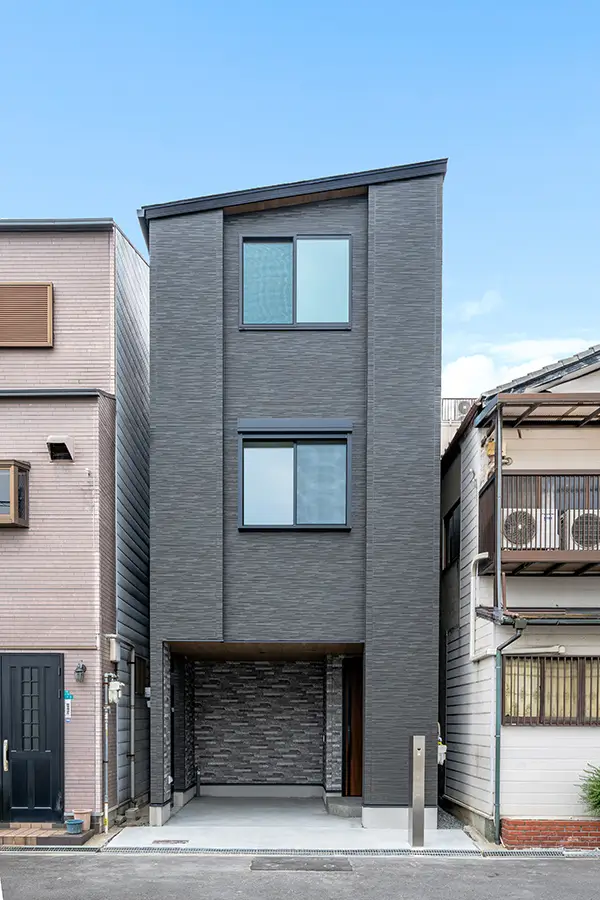 大阪市平野区の新築注文住宅　外観｜7ARC施工事例