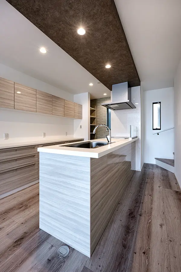 大阪市平野区の新築注文住宅　キッチン｜7ARC施工事例