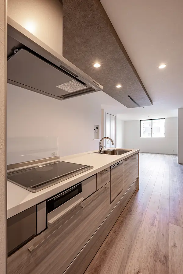 大阪市平野区の新築注文住宅　キッチン｜7ARC施工事例