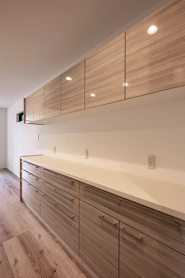 大阪市平野区の新築注文住宅　キッチン｜7ARC施工事例