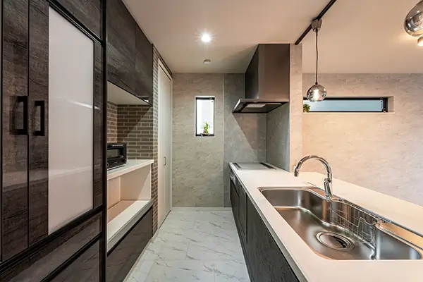 東大阪市の新築注文住宅　キッチン｜7ARC施工事例