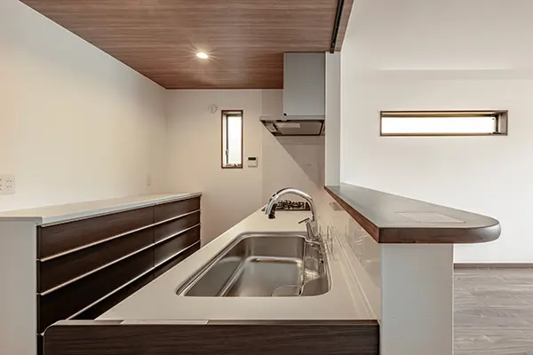 東大阪市の新築注文住宅　キッチン｜7ARC施工事例