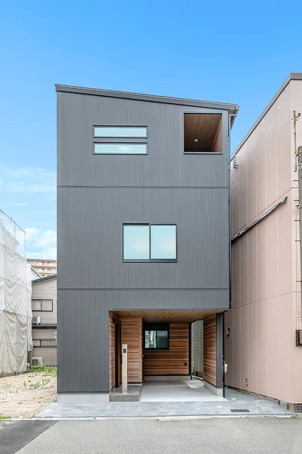 大阪市港区の新築注文住宅　外観｜7ARC施工事例