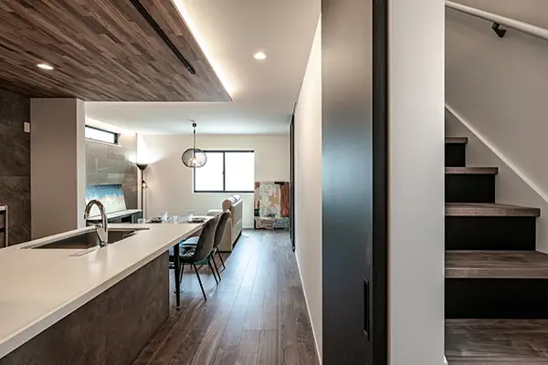 大阪市港区の新築注文住宅　キッチン｜7ARC施工事例