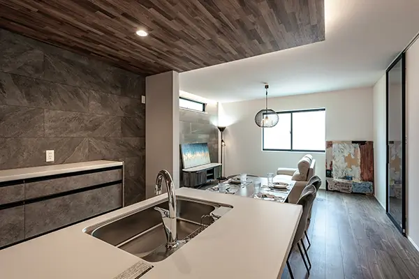 大阪市港区の新築注文住宅　キッチン｜7ARC施工事例