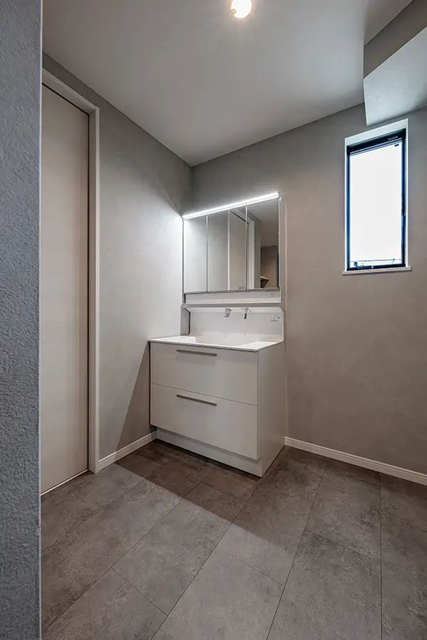 八尾市の新築注文住宅　洗面室｜7ARC施工事例