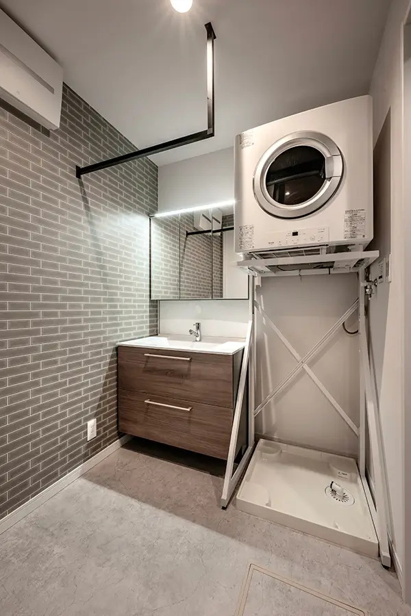 東大阪市の新築注文住宅　洗面室｜7ARC施工事例