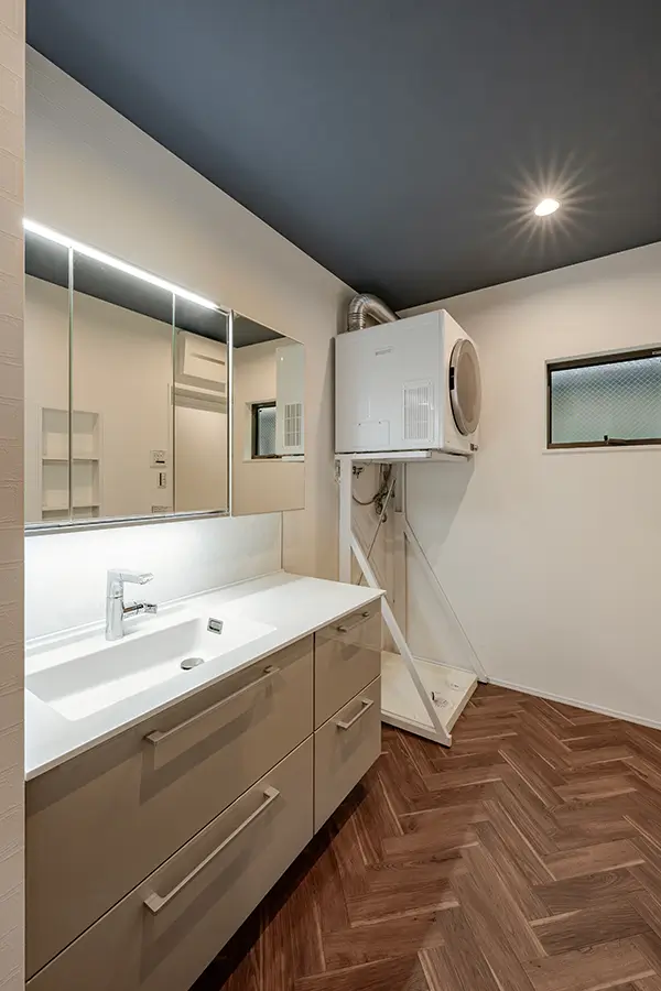 東大阪市の新築注文住宅　洗面室｜7ARC（セブンアーク）施工事例