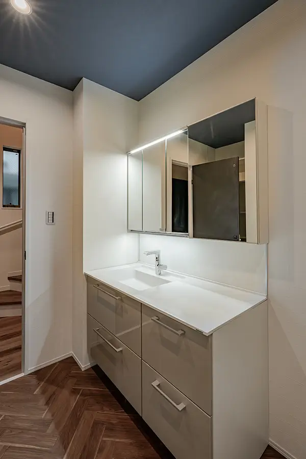 東大阪市の新築注文住宅　洗面室｜7ARC（セブンアーク）施工事例